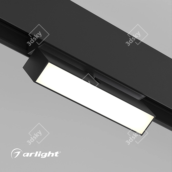 Lamp MAG-FLAT-FOLD-45-S205-6W Title: Compact Magnetic Track Lamp 3D model image 2