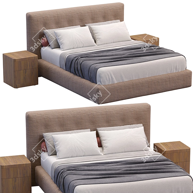 Elegant Arca Bed: Poliform Beauty 3D model image 2