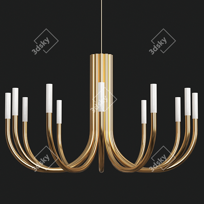 Elegant Laura Chandelier: Exquisite Lighting Solution 3D model image 1