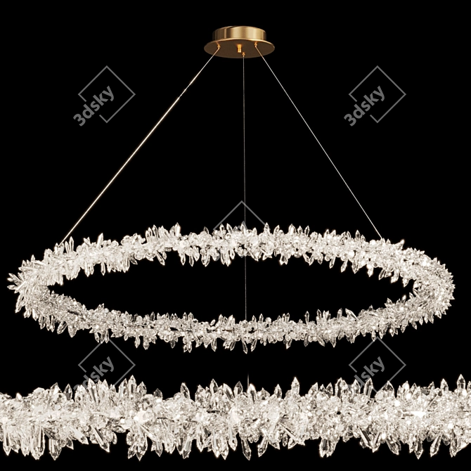 Gorgeous Crystal Ring Chandelier 3D model image 1