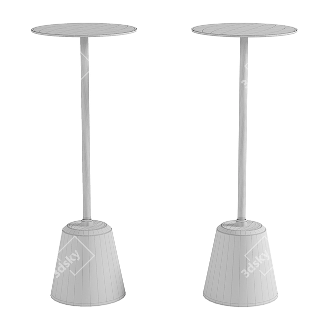 Sleek Pretor End Table: Modern, Minimalist Design 3D model image 2