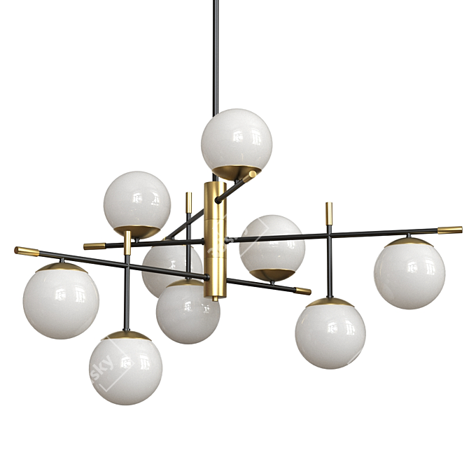 Vintage Charm Chandelier 3D model image 1