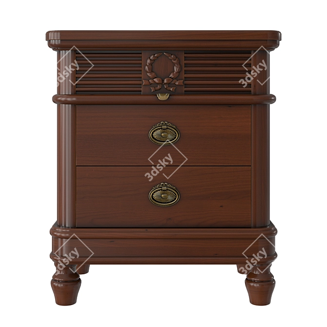 Elegant Maria Silva Bedside Table 3D model image 2