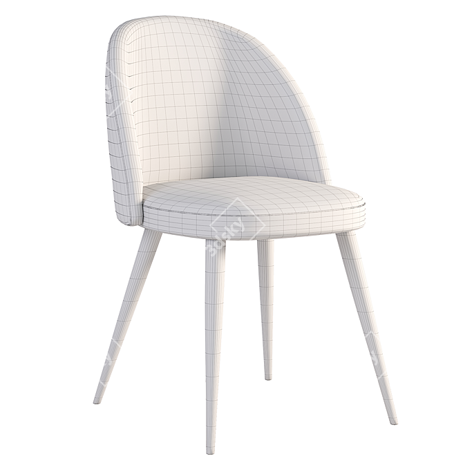 Sleek and Stylish Zola Dining Chair 3D model image 4