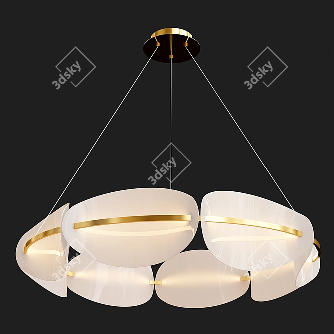 Elegant Cascading KEAR Chandelier 3D model image 1