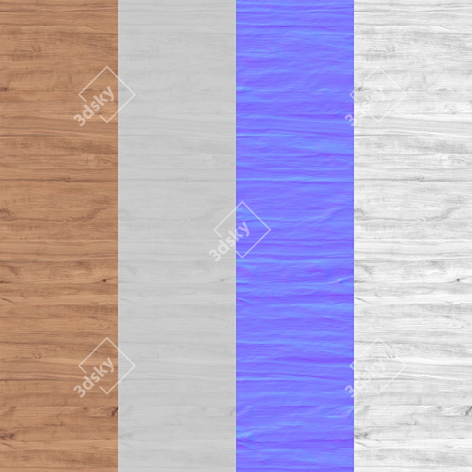 Seamless Cedar Wood Material 3D model image 3