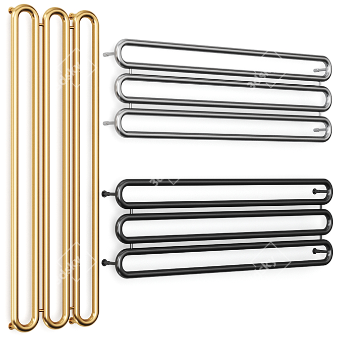 Antrax Tubone: Sleek Towel Warmer 3D model image 1