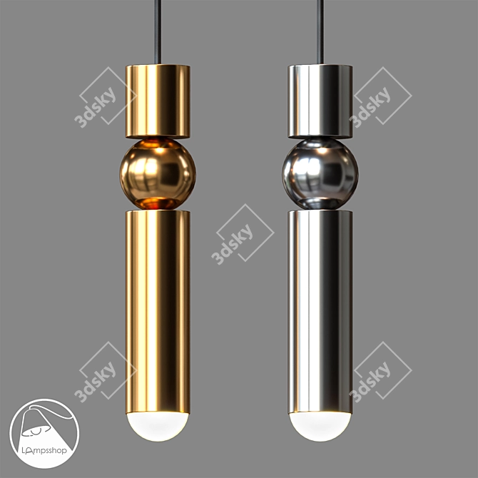 Modern Pendant Miracle in 60*350mm 3D model image 1