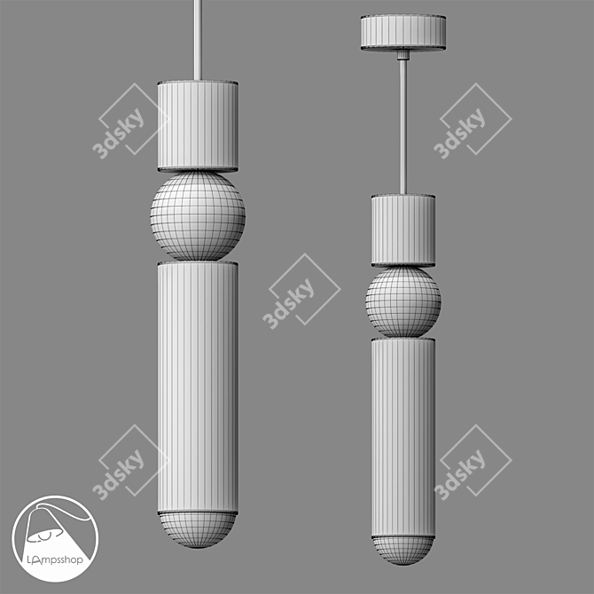 Modern Pendant Miracle in 60*350mm 3D model image 2