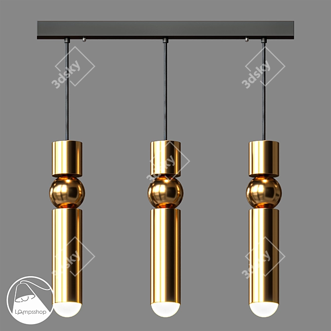 Modern Pendant Miracle in 60*350mm 3D model image 3