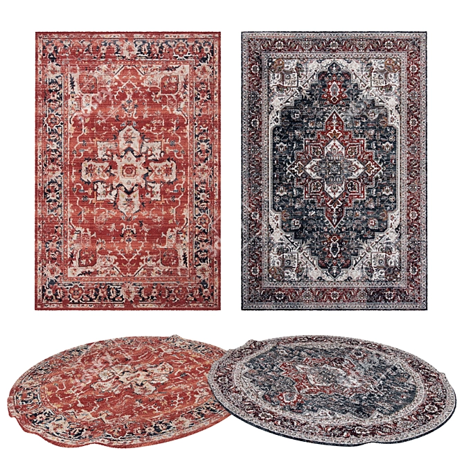 Versatile Rugs Set: 8 Stunning Variations 3D model image 1