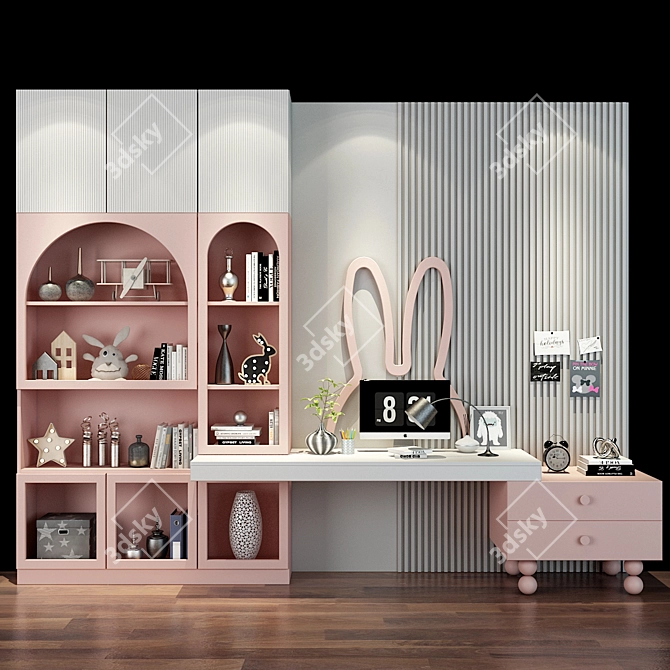 Playful and Practical Children's Furniture 3D model image 1