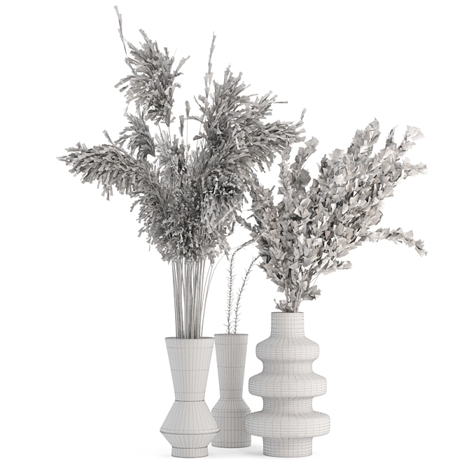 Everlasting Beauty: Dry Plants Bouquet Collection 3D model image 6