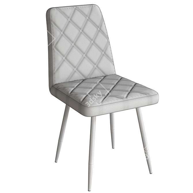 Arion Metal Grace OM - Stylish and Comfortable Metal Dining Chair 3D model image 5