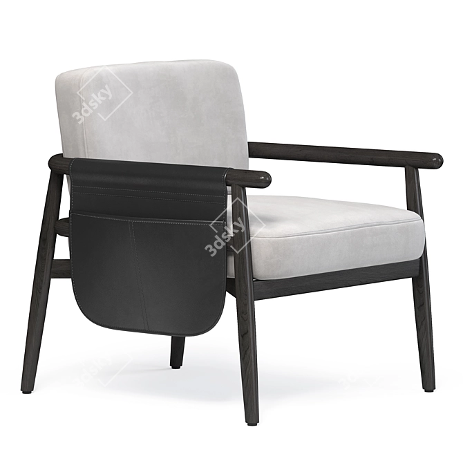 Elegant Teresa Armchair - Perfect Blend of Style & Comfort 3D model image 1