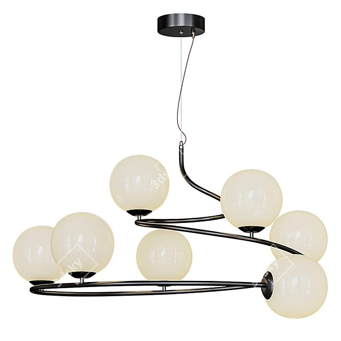 Sculptural Curved Lamp 3D model image 1