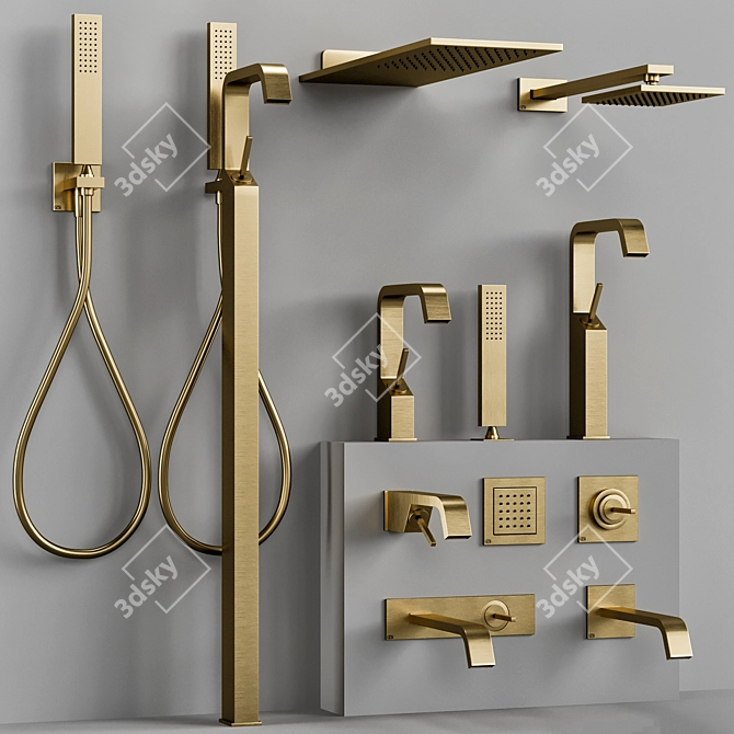 Gessi Rettangolo XL: Modern Elegance 3D model image 2