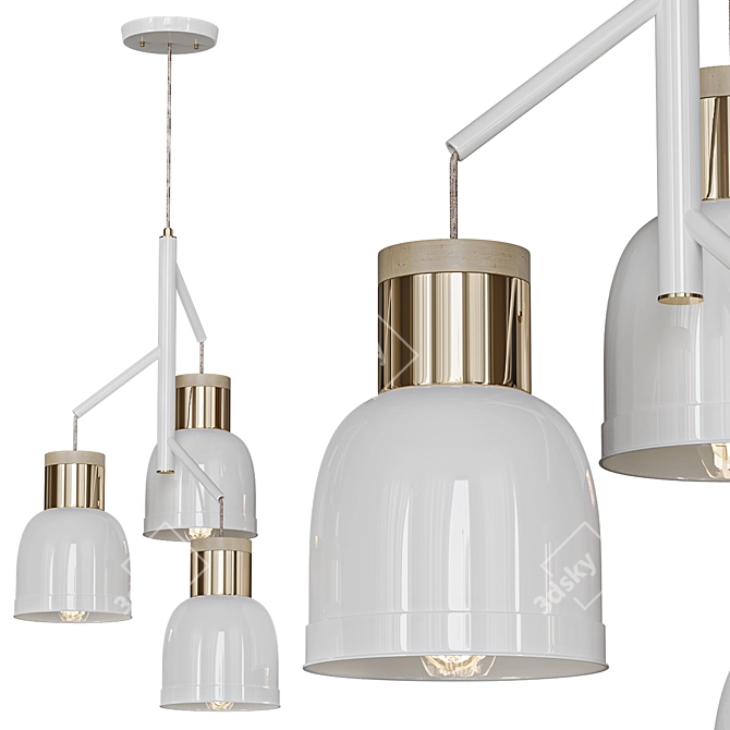 Sleek Nordland Pendant Light 3D model image 1