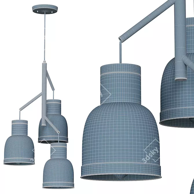 Sleek Nordland Pendant Light 3D model image 2