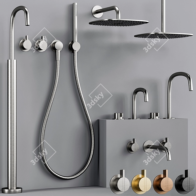 COCOON PB Luxury Bathroom Faucet Set 3D model image 1