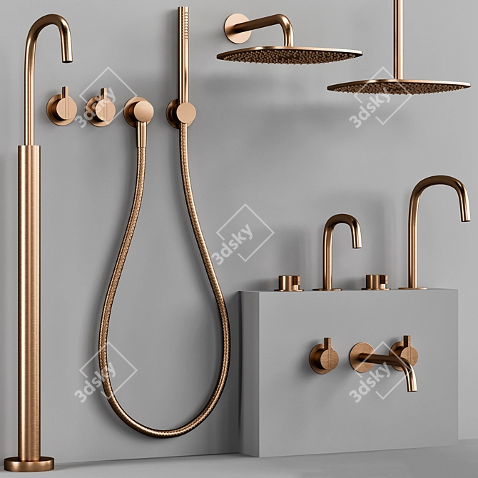 COCOON PB Luxury Bathroom Faucet Set 3D model image 3