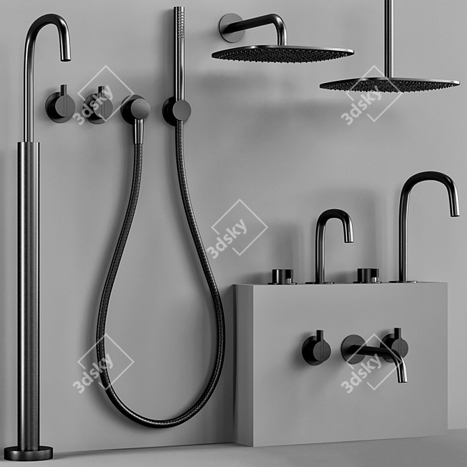 COCOON PB Luxury Bathroom Faucet Set 3D model image 4