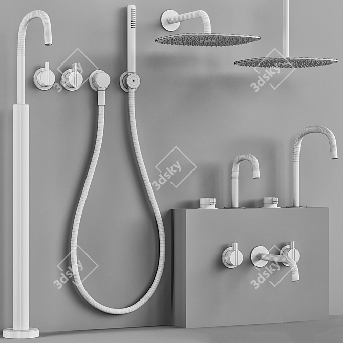 COCOON PB Luxury Bathroom Faucet Set 3D model image 6