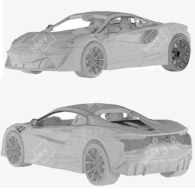 2022 McLaren Artura: Hybrid Supercar 3D model image 7