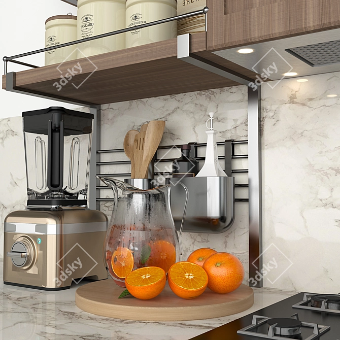 Versatile Kitchen Set: High-Quality, Compatible & Stylish 3D model image 7