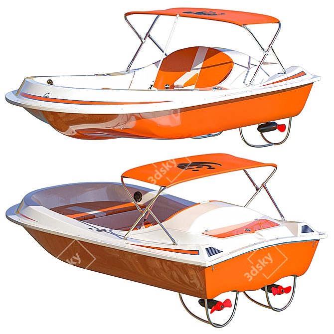 Silent and Eco-Friendly: E-Motion Electric Pleasure Boat 3D model image 1