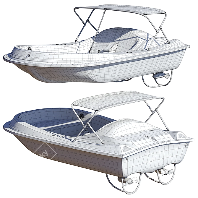 Silent and Eco-Friendly: E-Motion Electric Pleasure Boat 3D model image 6