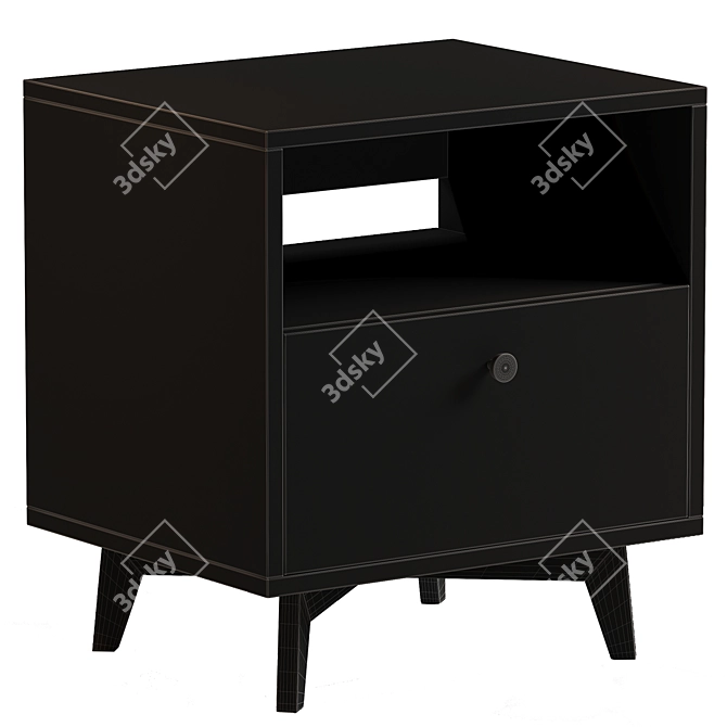 Minimalist Bedside Table - FR005 3D model image 2