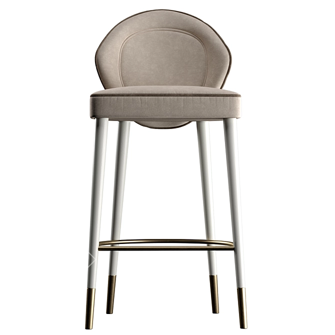 Elegant Quilted Sophia Bar Stool 3D model image 6