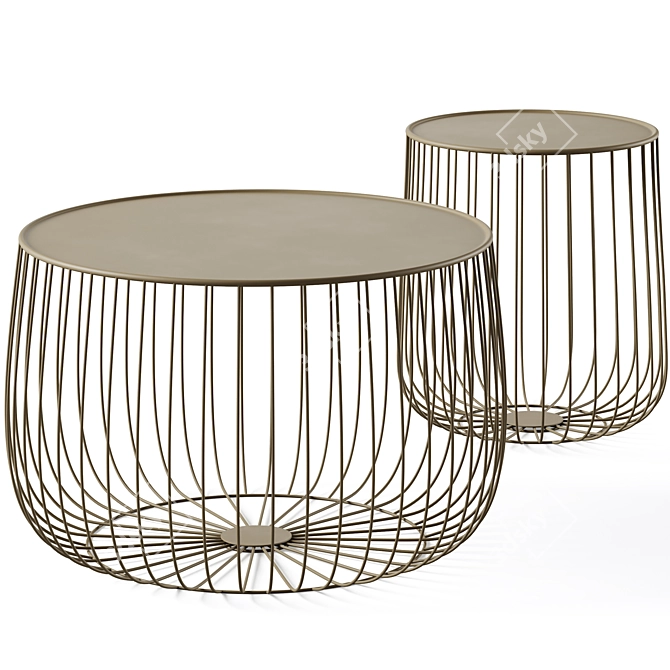 Cosmo Flat Cage Coffee Table 3D model image 1