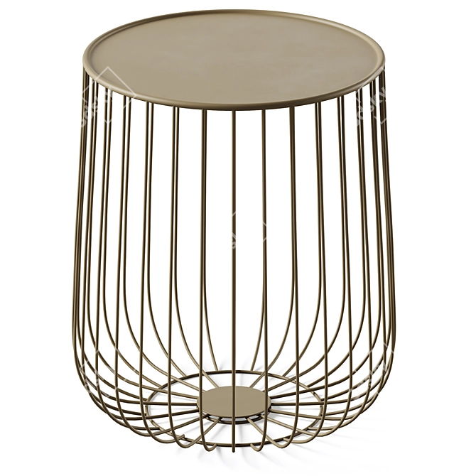 Cosmo Flat Cage Coffee Table 3D model image 2