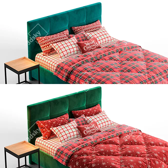 Christmas Vibes: Askona Elisa Bed Set 3D model image 3