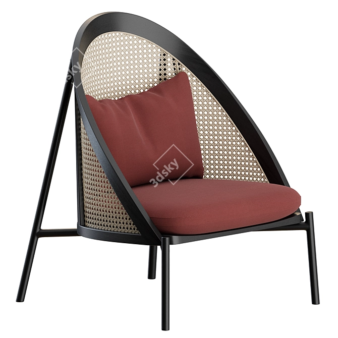 Elegant Loie Lounge Chair 3D model image 1