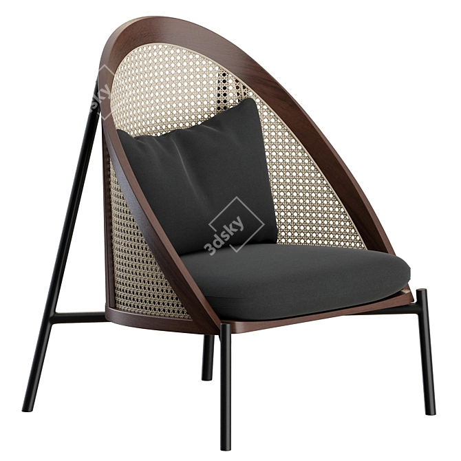 Elegant Loie Lounge Chair 3D model image 2