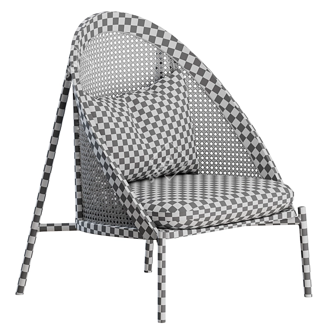 Elegant Loie Lounge Chair 3D model image 3