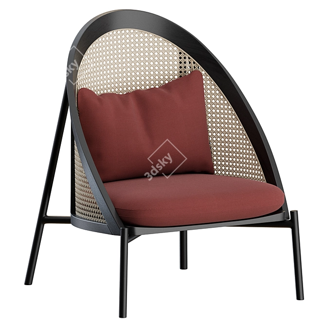 Elegant Loie Lounge Chair 3D model image 5
