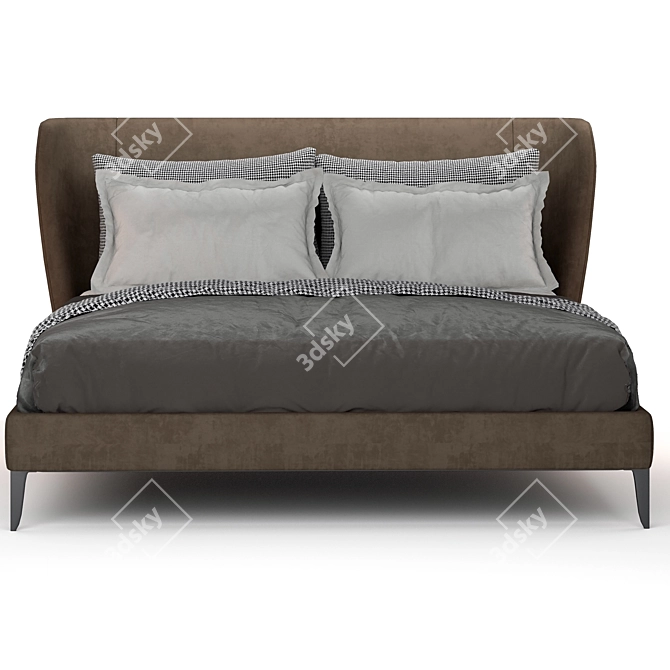 Elegant Poliform Gentleman Bed 3D model image 2