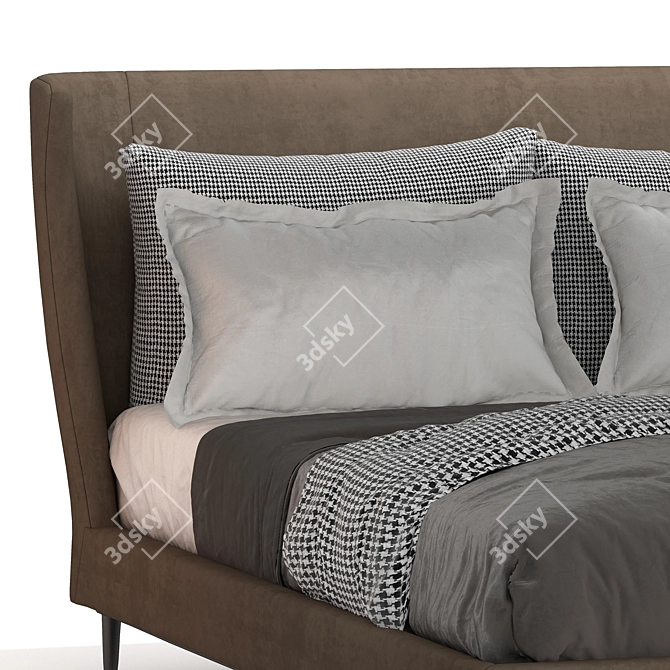 Elegant Poliform Gentleman Bed 3D model image 3