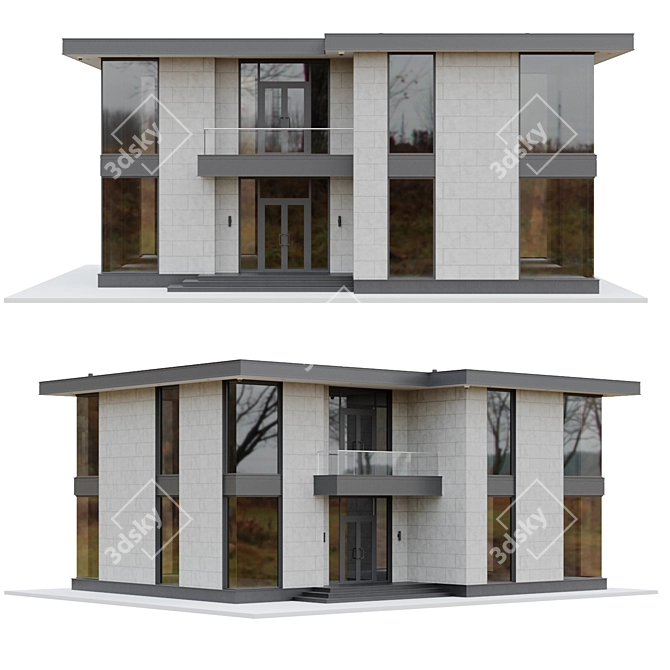  Modern Modular Buildings - 002 3D model image 1