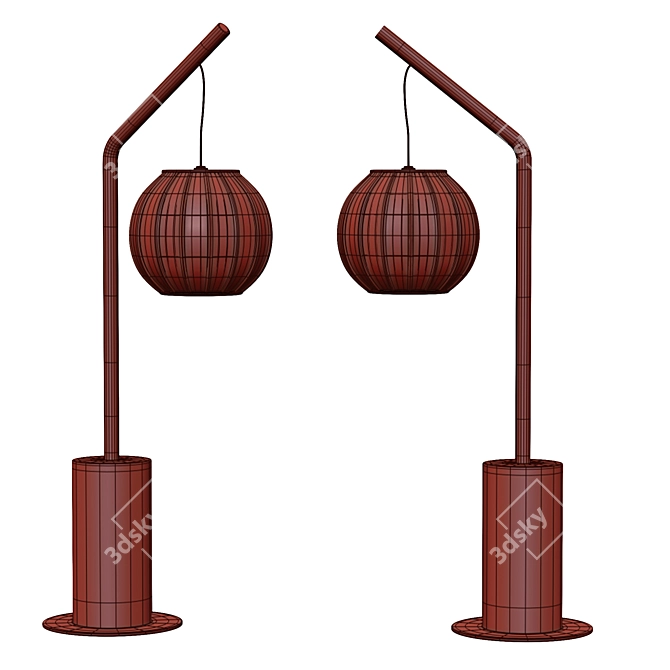 Modern Ceramic Metal Lamp - Roche Bobois MEI 3D model image 9