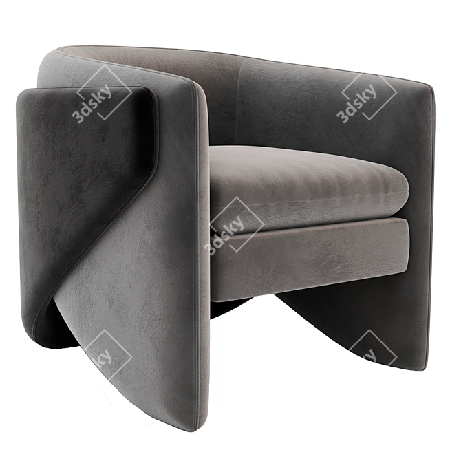 Modern and Sleek Thea Chair 3D model image 1