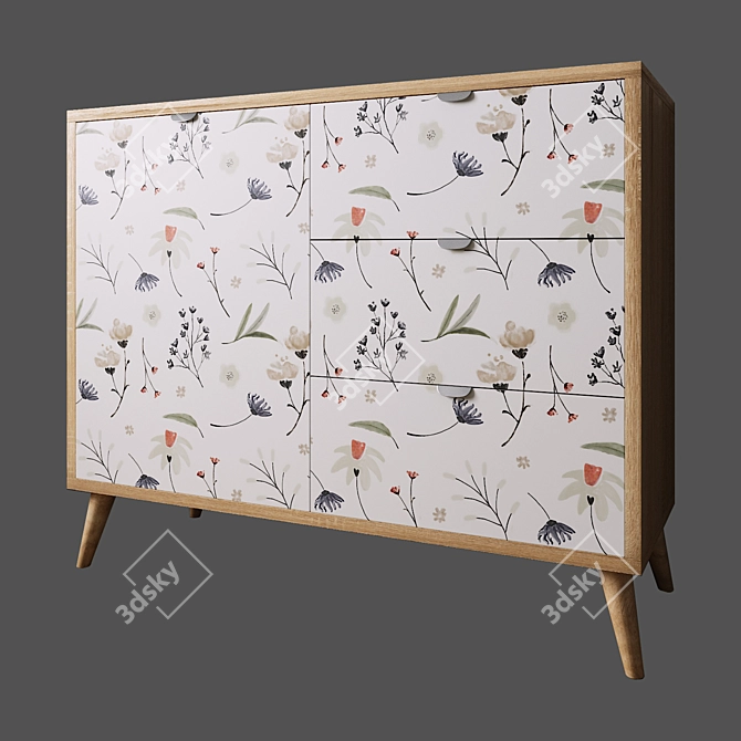 Berber by Smart 4-Drawer Chest 3D model image 1