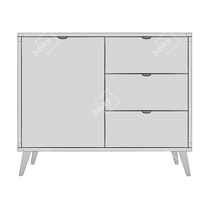 Berber by Smart 4-Drawer Chest 3D model image 2