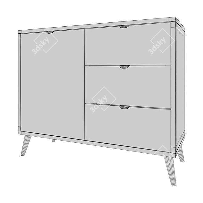 Berber by Smart 4-Drawer Chest 3D model image 3