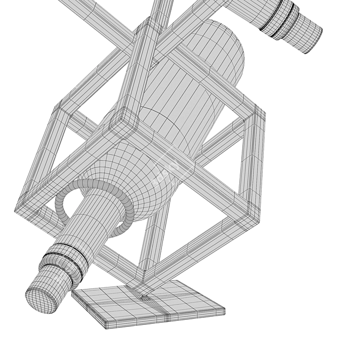 Elegant Dionysus Wine Stand 3D model image 5