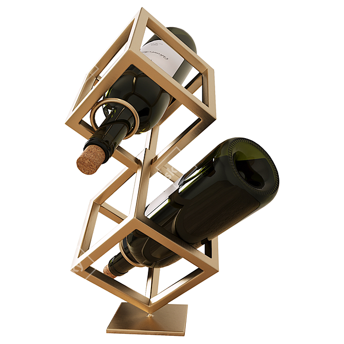 Elegant Dionysus Wine Stand 3D model image 11